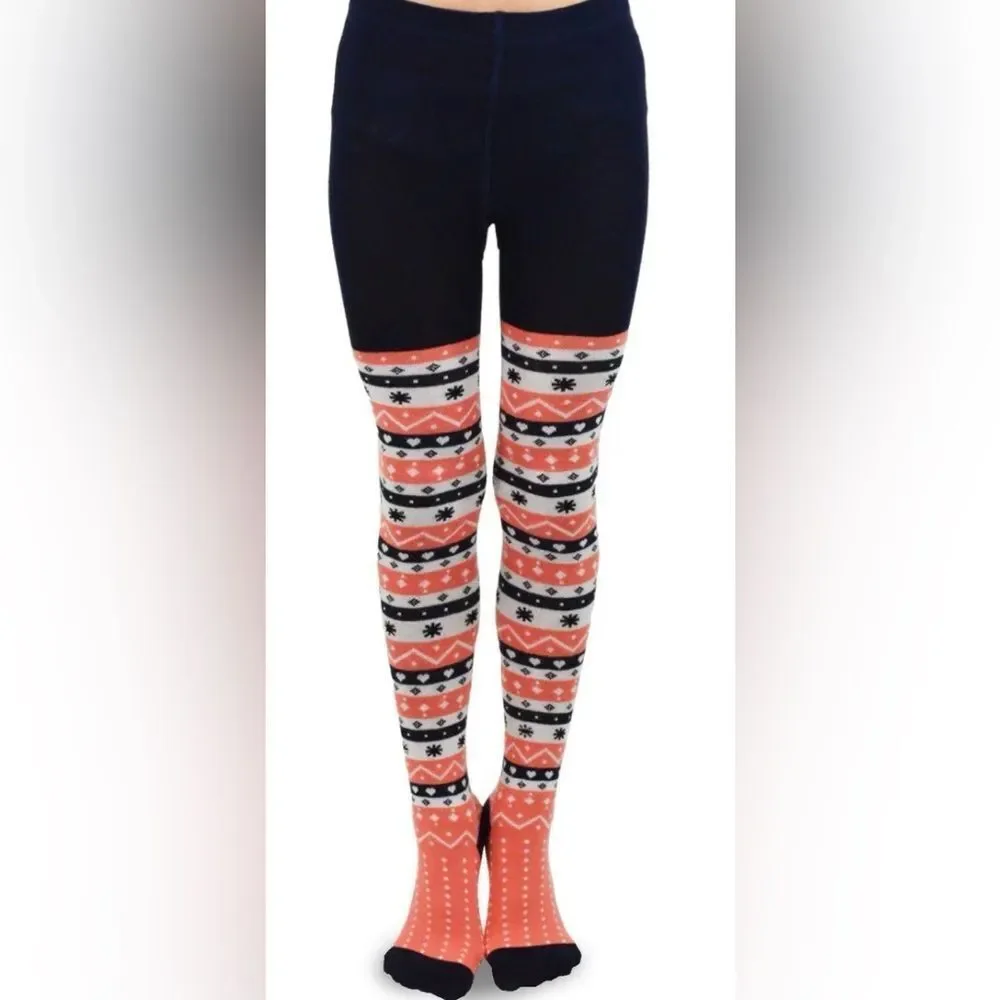 NWT TeeHee Girls 3 Pack Argyle Pattern Tights Multicolor - Size XL